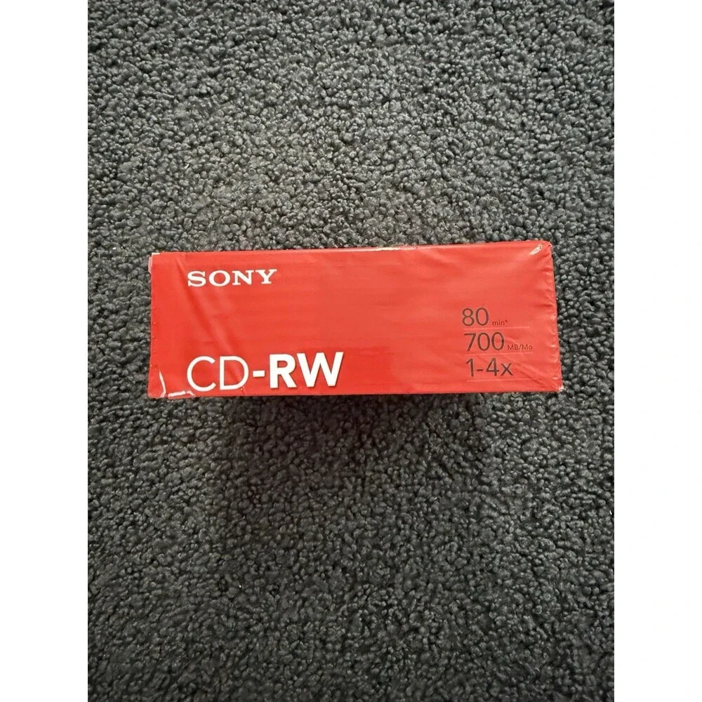 BRAND NEW SEALED Sony CD-RW 10-pack 700mb Slim Jewel Cases K